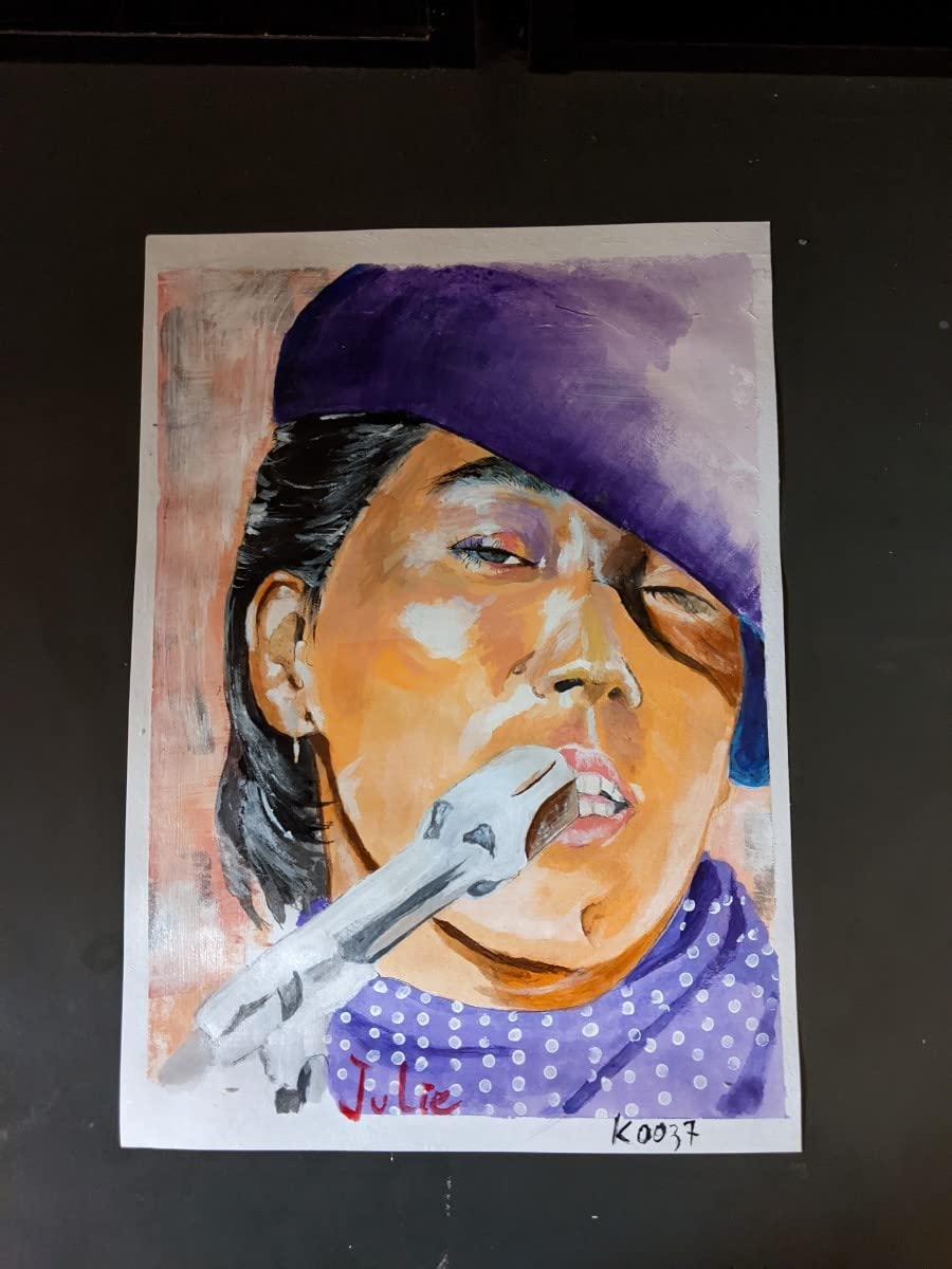 Amazon.co.jp: 沢田研二 手描きアクリル画 A4 イラスト『star julie 2